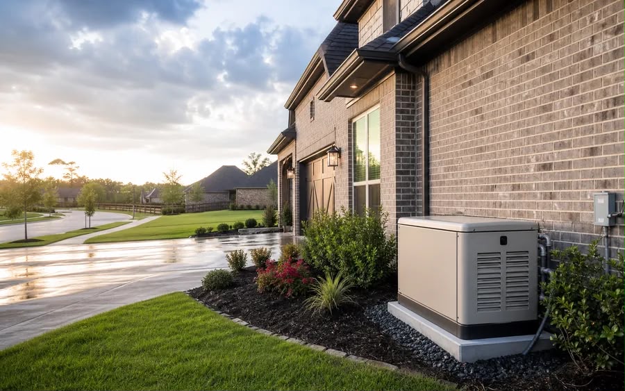 Standby generator and transfer switch installed